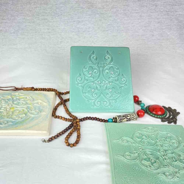 Handmade Decorative Floral Tile