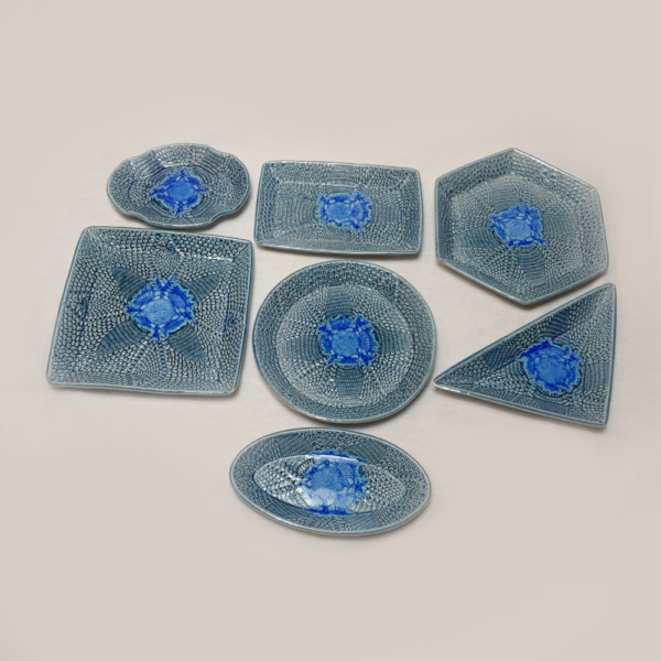 Family Serving Plates blue