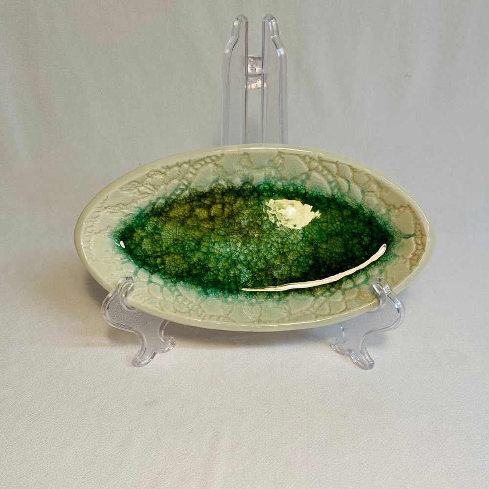 Family Serving Plates (carebbian green-oval)